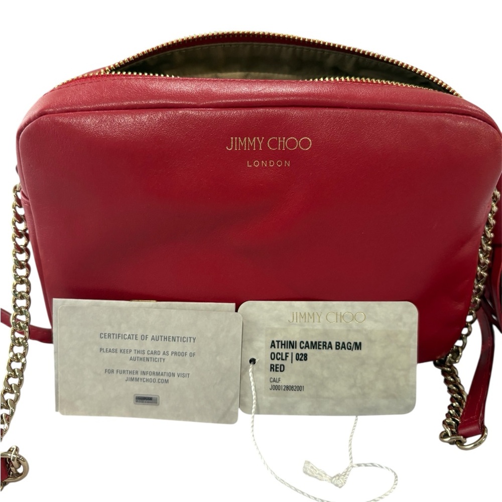 Jimmy Choo Athini Camera Calf Leather Bag Like New with dust-bag